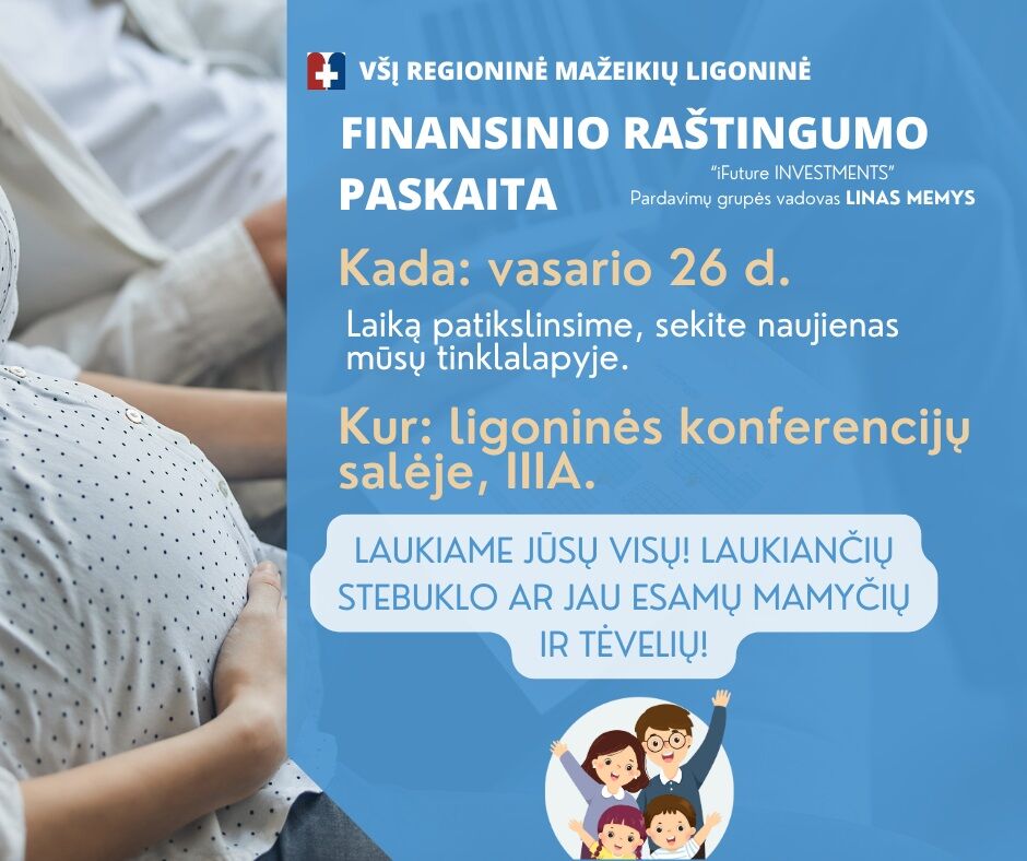 Finansinio raštingumo paskaita būsimiems ir esamiems tėveliams