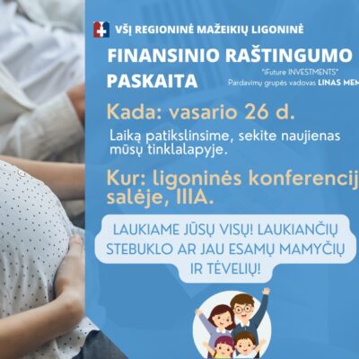 Finansinio raštingumo paskaita būsimiems ir esamiems tėveliams